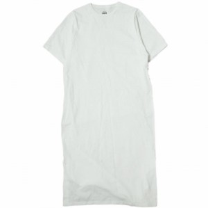 Graphpaper グラフペーパー 日本製 Jersey S/S Dress ジャージーショートスリーブワンピース 00 ホワイト 半袖 Tシャツ トップス