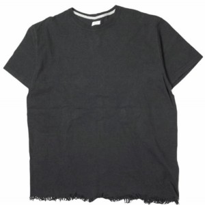 ETHOS エトス 日本製 FRINGE TEE フリンジヘムショートスリーブTシャツ M ブラック 半袖 トップス