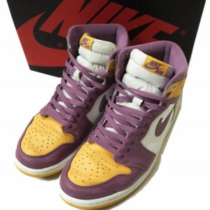 NIKE ナイキ 22SS AIR JORDAN 1 RETRO HIGH OG BROTHERHOOD 555088-706 US10(28cm) UNIVERSITY GOLD/LIGHT BORDEAUX スニーカー シューズ