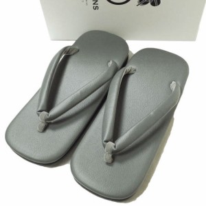 新品 Y.&SONS ワイ＆サンズ ワイアンドサンズ LEATEHR-SOLED SANDALS レザーソールサンダル 雪駄 シボ細二石 Free GRAY シューズ