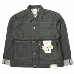 新品 WESTOVERALLS ウエストオーバーオールズ 日本製 109J DENIM TRACKER JACKET デニムトラッカージャケット 19FWBZ109 S BLACK Gジャン