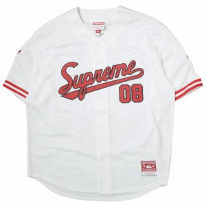 新品 SUPREME シュプリーム 23AW Mitchell & Ness Downtown Hell Baseball Jersey ダウンタウンヘルベースボールジャージ L WHITE シャツ