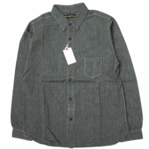 新品 WASTE TWICE ウェストトゥワイス 日本製 BLACK CHAMBRAY SHIRTS ブラックシャンブレーシャツ WT-n.s.h-mp04 40 長袖 masterpiece