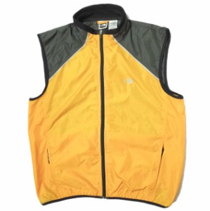 THE NORTH FACE ザ・ノースフェイス リップストップナイロン ジップアップベスト L イエロー STOW POCKET トップス