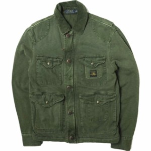 POLO RALPH LAUREN ポロ・ラルフローレン スウェットフィールドジャケット XS OLIVE 中綿 ミリタリー M-65 アウター