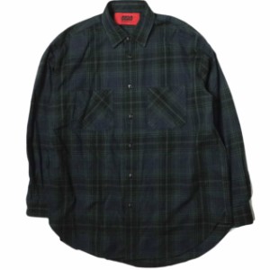 5525gallery x BEAUTY＆YOUTH 別注 日本製 NEL CHECK SHIRT オーバーサイズフランネルチェックシャツ L/XL BLACK WATCH 長袖