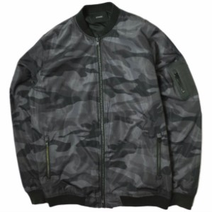 STAMPD スタンプド Camouflage Tech Zip Bomber Jacket カモフラージュボンバージャケット L Black Camo MA-1 フライト 中綿 アウター