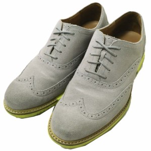 COLE HAAN コールハーン グレートジョーンズ ウィングチップ C21247 US9(27cm) GREY/VOLT ルナグランド スエード シューズ