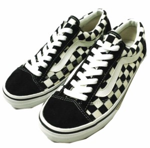 VANS バンズ OLD SKOOL OG 50TH ANNIVERSARY チェッカー オールドスクール 50周年モデル 536632-0004 US7.5(25.5cm) BLACK/WHITE