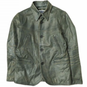 RRL ダブルアールエル INDIGO LEATHER CAR COAT インディゴレザーカーコート 782890793001 XS 革ジャン レザージャケット Double RL