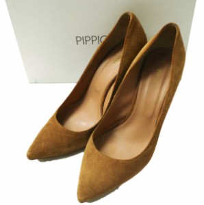 PIPPICHIC ピッピシック 日本製 Pointed toe 8.5cm heel pumps ポインテッドトゥスエードヒールパンプス PP15-PPP11 37(24cm) CARAMEL