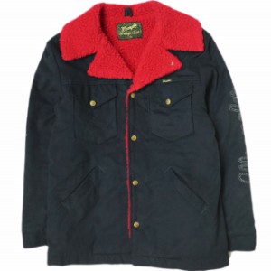 Wrangler x CALEE ラングラー キャリー 別注 FAKE SUEDE RANCH COAT フェイクスエード ボアランチコート WS9202 S ネイビー/レッド