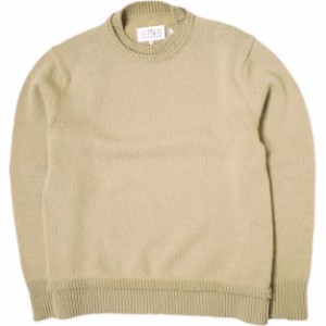 MAISON MARGIELA 4 14 メゾンマルジェラ 22AW Elbow Patch Sweater 5G エルボーパッチクルーネックニット SI1GP0001 S18064 S BEIGE g156