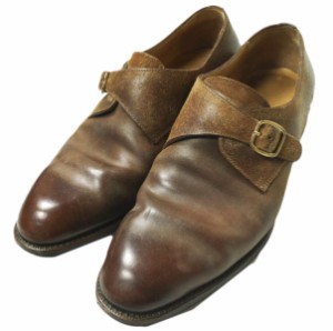 F.LLI Giacometti フラテッリジャコメッティ FG397 SINGLE MONK STRAP つま先コードバン シングルモンクストラップシューズ 42(27cm)