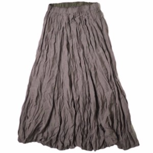 ara ara アラアラ 21SS 日本製 Sheer Linen Volume Skirt シアーリネンボリュームスカート 212006 2 ブラウン ロング マキシ ギャザー