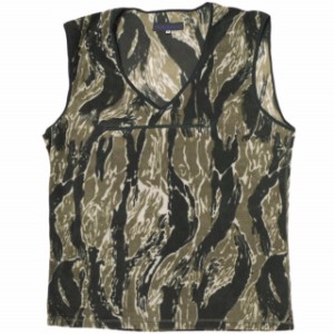 Needles Sportswear ニードルス Warm-Up Piping Vest Poly Fleece ウォームアップパイピングベスト FK264 XS Brown カモフラージュ