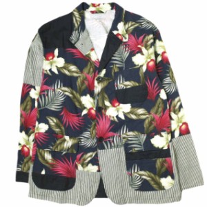 新品 Engineered Garments エンジニアードガーメンツ Loiter Jacket Hawaiian Floral Java Cloth ロイタージャケット S NAVY テーラード