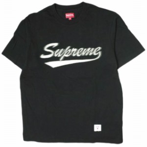 SUPREME シュプリーム LOGO S/S TOP ジャガードロゴTシャツ M BLACK 半袖 トップス