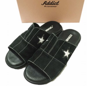 CONVERSE ADDICT コンバースアディクト ONE STAR SANDAL ワンスターサンダル 35200130 US5.5(24cm) BLACK スエード シューズ