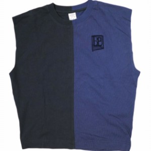 BAUM UND PFERDGARTEN バウムウンドヘルガーデン JIRINO TOPS バイカラースリーブレスTシャツ S NAVY トップス