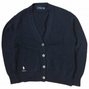 POLO RALPH LAUREN ポロ・ラルフローレン Cotton V-Neck Cardigan ミドルゲージコットンVネックカーディガン XS ネイビー ニット