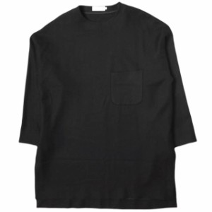 Graphpaper グラフペーパー 日本製 Herringbone Long Pullover ヘリンボーンロングプルオーバー GU193-30012 2 BLACK ウール トップス