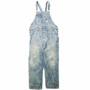 RRL ダブルアールエル WESTCOTT REPAIRED DENIM OVERALLS リペア加工 デニムオーバーオール M Double RL ジャンプスーツ ツナギ