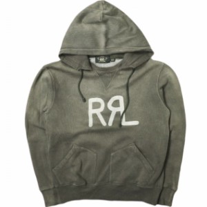 RRL ダブルアールエル SEPARATE POCKET AFTERHOOD PARKA ロゴプリント 後付けスウェットプルオーバーパーカー S Faded Black Double RL