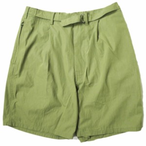 BEAMS PLUS ビームスプラス 22SS 1プリーツアスレチックショーツ 38-25-0074-791 M OLIVE ショートパンツ ボトムス