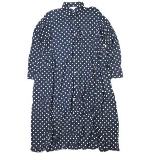 COMME des GARCONS - COMME des GARCONS コムデギャルソン RD-B006 コムコム ドット 総柄 丸襟 長袖 シャツ ホワイト系 S【中古】 cdg-b020_e.jpg
