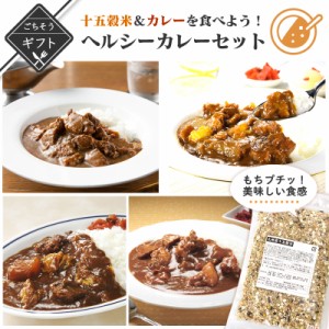 カレーを十五穀米で食べよう！ヘルシーカレーセット　高級 酒の つまみ 食べ物 手土産 常温 夏 会社 職場 小分け お酒 ビール 日本酒 お