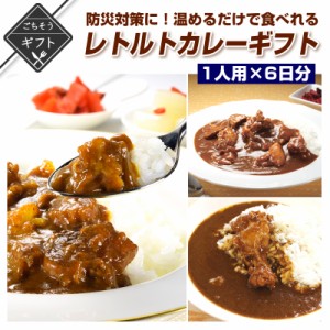 防災対策に！レトルトで温めるだけで食べれるカレーギフト 1人用×6日分 詰め合わせ 送料無料 2023 高級 酒の つまみ 食べ物 手土産 常温