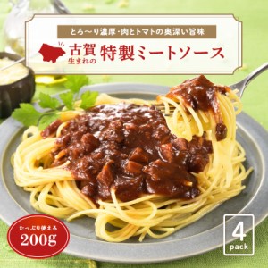 古賀 生まれの特製 ミートソース 200g×4パック 九州のごちそう便 パスタ スパゲッティ パスタソース 福岡 古賀 常備 常温 長期保存 レト