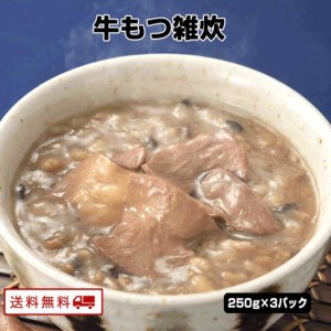 はかた地どりコラーゲン入り牛もつ雑炊 250g×3パック 送料無料おかゆ お粥 簡単調理 保存食 非常食 夜食 レトルト 母の日