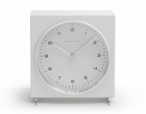Max bill / マックスビル Table Clock Whiteユンハンス テーブルクロック ホワイト置時計ギフト　プレゼントインテリアスイス送料無料
