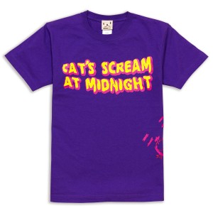 Tシャツ メンズ レディース 半袖 猫 CAT'S SCREAM - パープル ネコ ねこ 猫柄 雑貨 - メール便 - SCOPY スコーピー