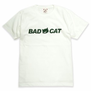 Tシャツ メンズ レディース 半袖 猫 BAD CAT - オフホワイト ネコ ねこ 猫柄 雑貨 - メール便 - SCOPY スコーピー