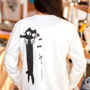 長袖 Tシャツ ロンT メンズ レディース 猫 LOVE CAT - ホワイト ネコ ねこ 猫柄 雑貨 - メール便 - SCOPY スコーピー