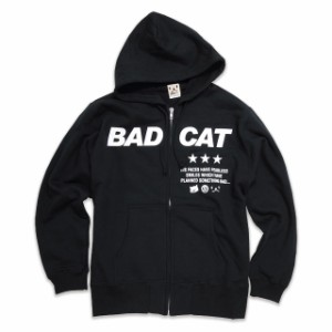 パーカー メンズ レディース 猫 BAD CAT - ブラック ネコ ねこ 猫柄 雑貨 SCOPY スコーピー