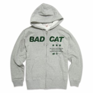 パーカー メンズ レディース 猫 BAD CAT - グレー ネコ ねこ 猫柄 雑貨 SCOPY スコーピー