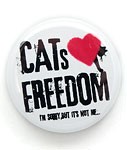 缶バッチ 猫 FREEDOM ネコ ねこ 猫柄 雑貨 - メール便 - SCOPY スコーピー