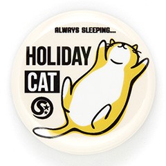 缶バッチ 猫 HOLIDAY CAT ネコ ねこ 猫柄 雑貨 - メール便 - SCOPY スコーピー