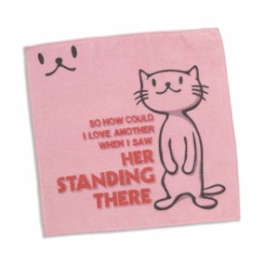 タオル 猫 STANDING THERE ネコ ねこ 猫柄 雑貨 - ミニタオル - メール便 - SCOPY スコーピー