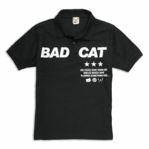 ポロシャツ メンズ レディース 半袖 猫 BAD CAT - ブラック ネコ ねこ 猫柄 雑貨 - メール便 - SCOPY スコーピー