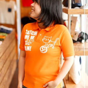 ポロシャツ メンズ レディース 半袖 猫 GOTCHA - オレンジ ネコ ねこ 猫柄 雑貨 - メール便 - SCOPY スコーピー