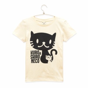 レディース Tシャツ 猫 しろ＆くろねこさん - ナチュラル ネコ ねこ 猫柄 雑貨 - メール便 - SCOPY スコーピー