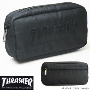 THRASHER  スラッシャー ペンケース 大容量 筆箱　黒