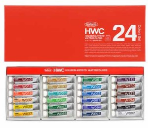 【10%off】 ホルベイン W405 透明水彩絵具 24色セット