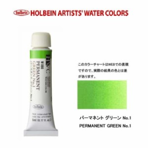 ホルベイン　Holbein　透明水彩2号（5ml) W066 パーマネントグリーンNo.1