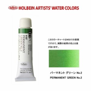 ホルベイン　Holbein　透明水彩2号（5ml) W067 パーマネントグリーンNo.2